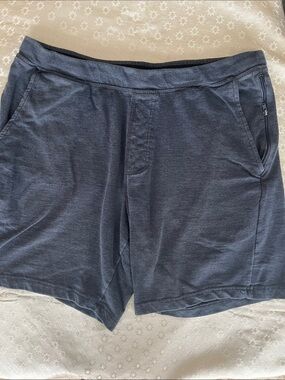 Eddie Bauer Navy and Black Lounge Shorts with Branded Waistband